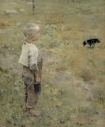 Akseli Gallen-Kallela Boy with a Crow Spain oil painting artist